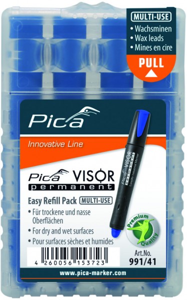 Pica Visor permanent Ersatz-Minen - 991/41 - blau