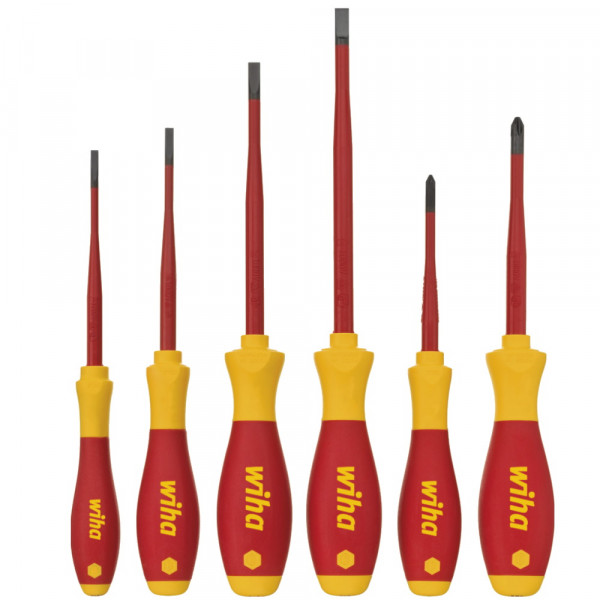 Wiha Schraubendreher Set Soft Finish - electric slimFix - 6 tlg - 3201K6 - 35389