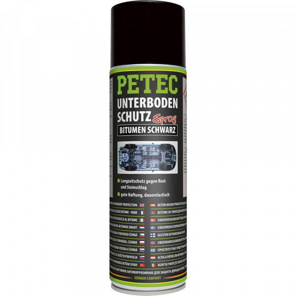 Petec 73150 Unterbodenschutz Bitumen - 500ml - Spraydose - schwarz