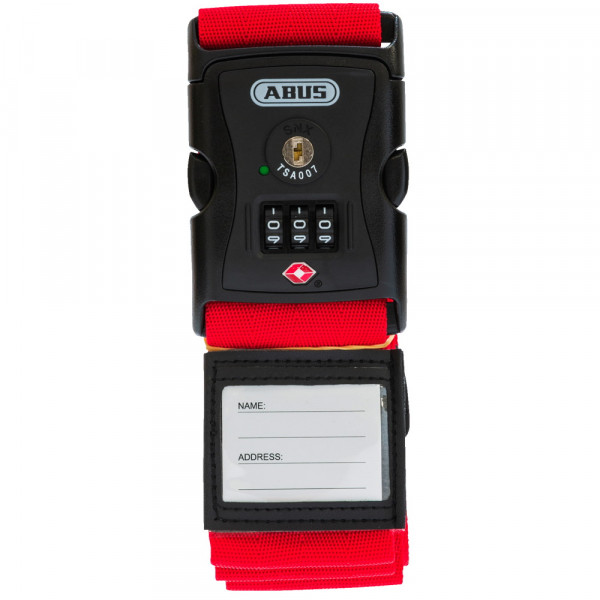 Abus Kofferband 620TSA/192 ROT - für USA reisen - TSA - Zahlencode - 192cm