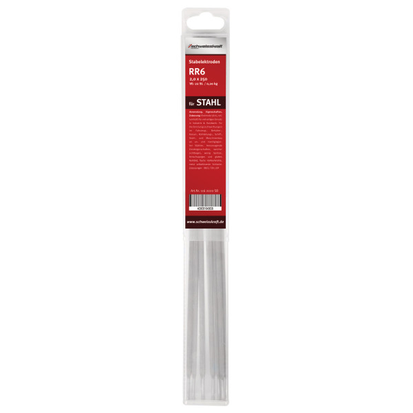 Schweißkraft Stabelektroden Stahl RR6 2,0 x 250 mm - 22 Stück - 1162020SB