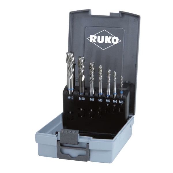 Ruko Maschinengewindebohrer-Satz - Form C - 7-teilig - HSS - M3-M12 - 245058RO