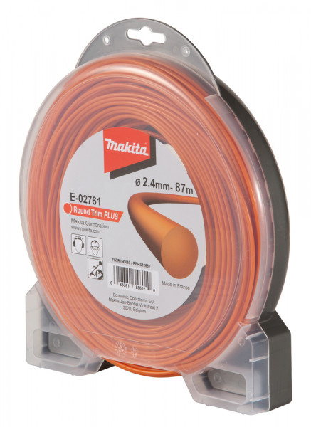 Makita Mähfaden Round Trim PLUS - rund - 2,4 mm - E-02761 - 87m - für Trimmer