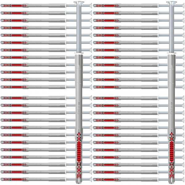Fischer Langschaftdübel duoxpand 10 x 160 T Senkkopfschraube - 50 Stück - 562159
