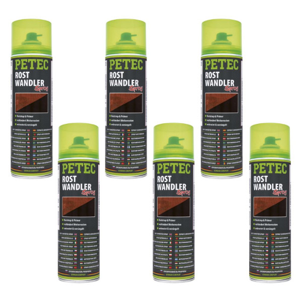 Petec Rostwandler - Rostumwandler 360 Grad Sprühkopf Set - 6 Stück - 70040