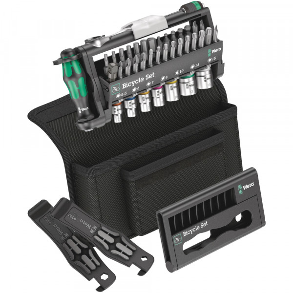 Wera Bicycle Set - Fahrradset 3 Zyklop MINI - 39-teilig - Reifenheber - Tasche