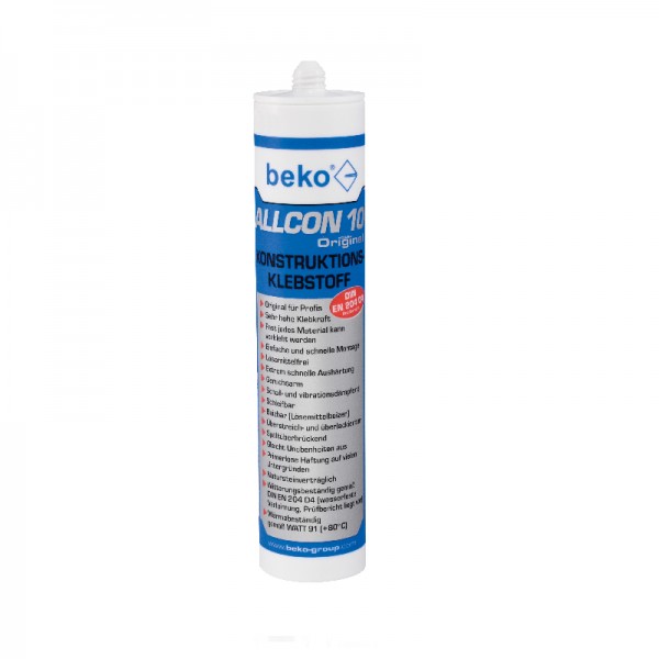 Beko Konstruktionsklebstoff Baukleber - Allcon 10 - 2er Pack - 2 Stück - 310ml