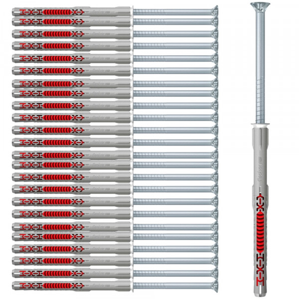 Fischer Langschaftdübel duoxpand 10 x 120 T Senkkopfschraube - 25 Stück - 562157