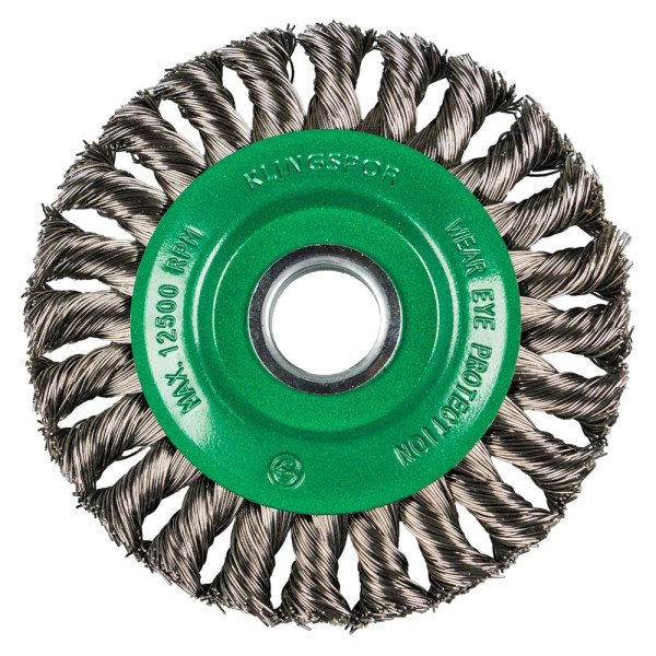 Klingspor Rundbürste BR 600 Z - Bohrung 22,23mm - Edelstahldraht gezopft