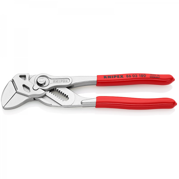Knipex 86 03 Zangenschlüssel - 180mm - Zange Schlüssel vernickelt