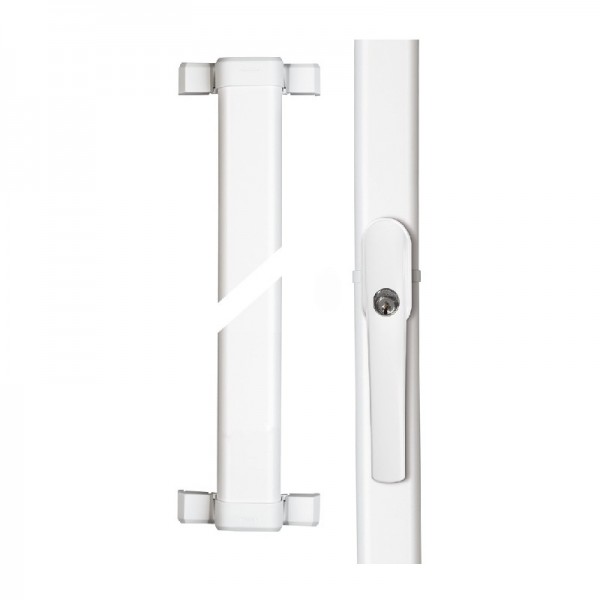 Abus Fenster-Stangenschloss FOS 550 weiß - 1 x FOS550 mit 1,18/1,18m Stangenset