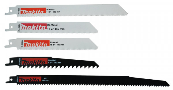 Makita Säbelsägeblatt-Set - P-83945 - 5 Stück - für sämtliche Bereiche