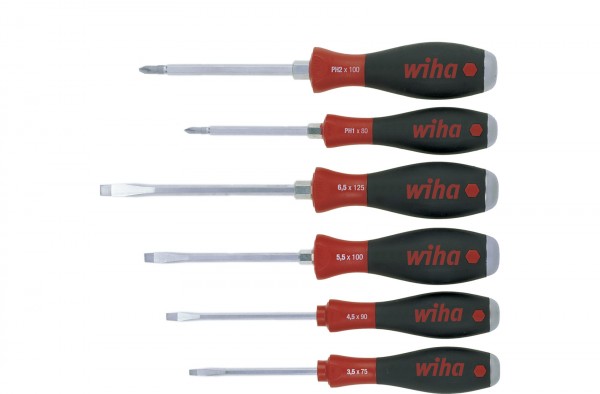 Wiha Schraubendreher Set 530HK6 - 21250 - 4x Schlitz - 2x Kreuz - 6-tlg