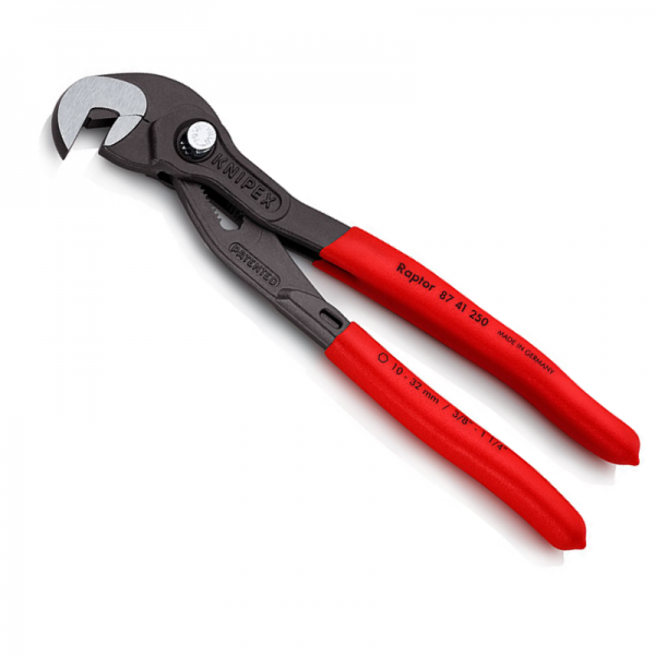 Knipex 8741250 Schraubzange Raptor - 250mm - 3/8 - 1 1/4 Zoll - bis 32mm
