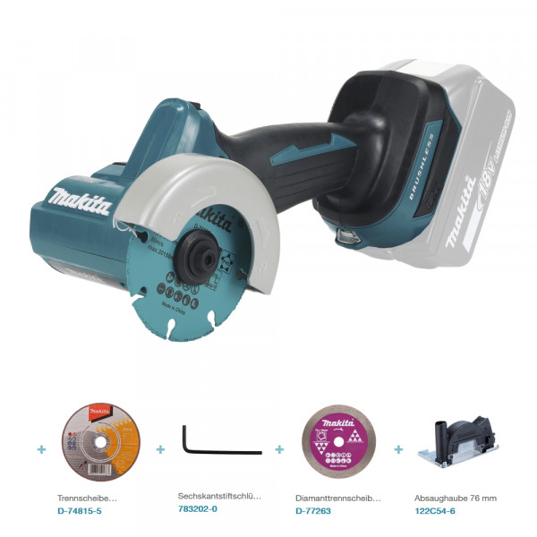 Makita Akku-Winkelschleifer DMC 300Z 18V - 76mm - im Karton SOLOGERÄT ohne Akku