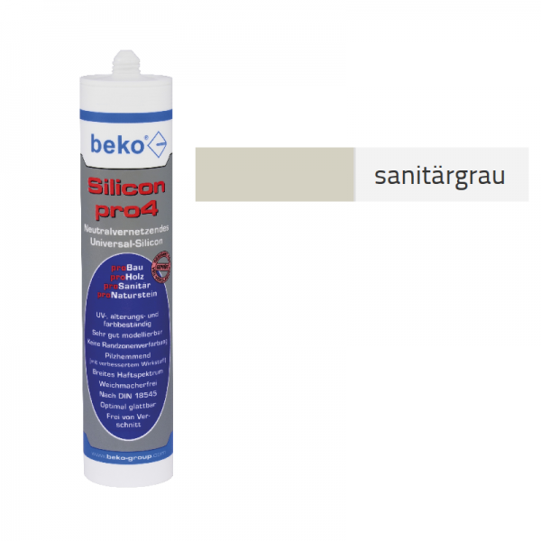 Beko pro4 Premium-Silicon 310ml - sanitärgrau