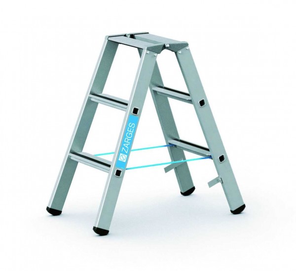 Zarges Stehleiter - 3 Sprossen - Leiterhöhe 0,8 Meter - Saferstep B - 41303