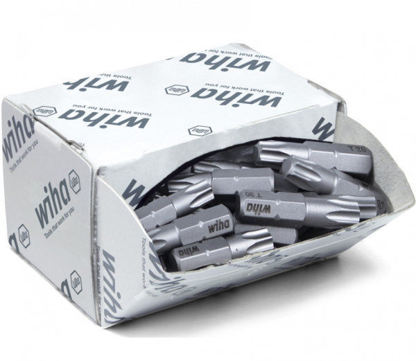 Wiha Bits Großpack Standard 25 mm - 08069 - 50 Stück - TORX T30 - 1/4" C6,3