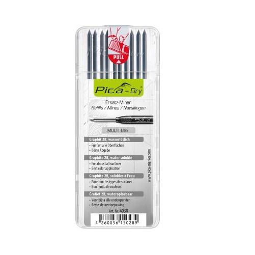 Pica-Dry - Ersatz-Minen - wasserlöslich - graphit - 4030
