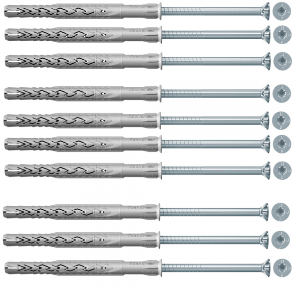 Fischer Langschaftdübel SXRL 10 x 140 T Senkkopfschraube - 10 Stück - 522701