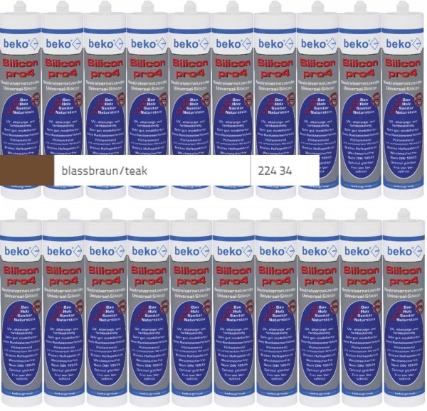 Beko 20x pro4 Premium-Silicon 310ml - blassbraun / teak