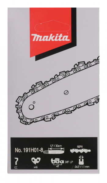 Makita Sägekette 90PX - 30cm - 1,1mm - 3/8" - 191H01-8 - für DUC307 usw.