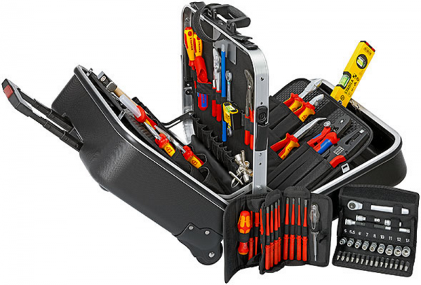 Knipex "BIG Twin Move" 00 21 41 Werkzeugkoffer Elektro - 63-teilig - bestückt - 12,7kg