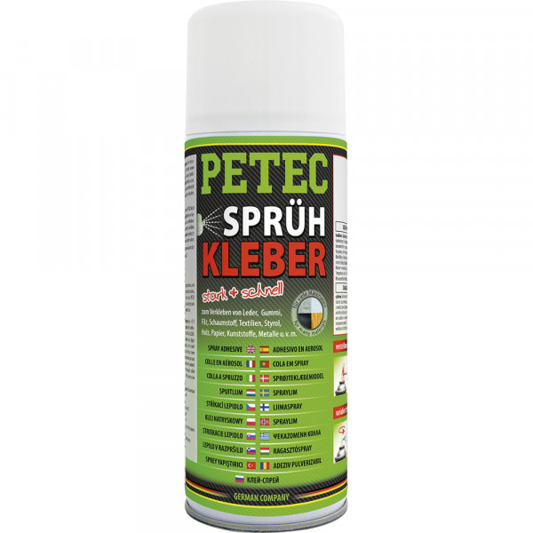 Petec 94340 Sprühkleber stark und schnell - 400ml - Kopf + Druck verstellbar