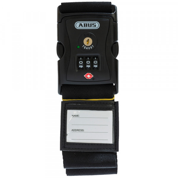 Abus Kofferband 620TSA/192 SCHWARZ - für USA reisen - TSA - Zahlencode - 192cm