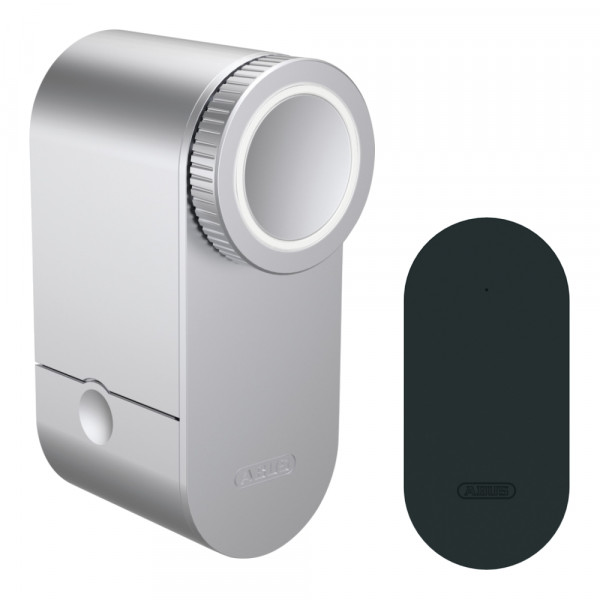 Abus Türschlossantrieb LOXERIS One in silber - inkl. WLAN Bridge One in schwarz