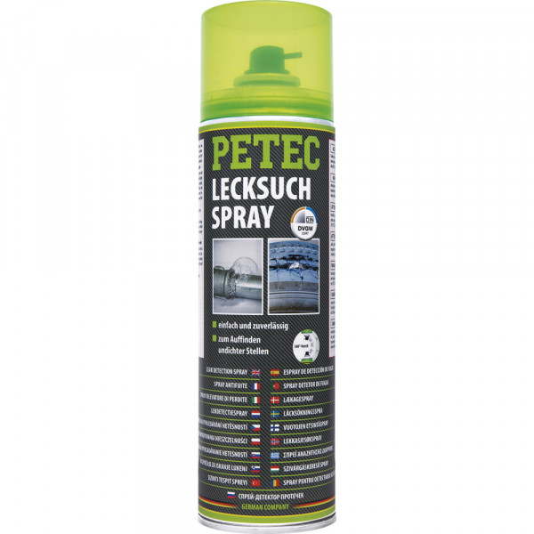 Petec 70750 Lecksuchspray - 400ml Dose - 360 Grad Ventil