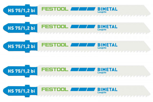Festool Stichsägeblätter METAL STEEL HS 75/1,2 BI/5 - 204270 - 5 Stück