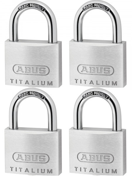 Abus Vorhangschloss TITALIUM - 4er Pack - 64TI/40 Quad-Pack B/SB - 56960