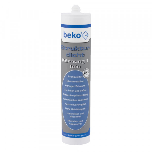 Beko Strukturdicht weiß strukturiert - Körnung 1 - fein - Acryl - 230330