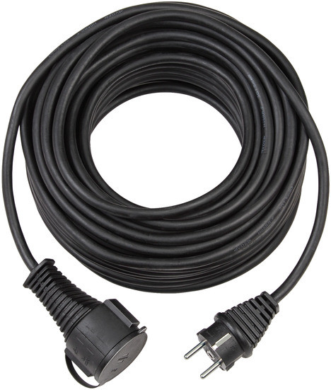 Brennenstuhl Qualitäts-Gummi-Verlängerungskabel 5m - IP44, Kabel für außen