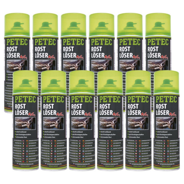 Petec Rostlöser MoS2 Dose 360 Grad Sprühkopf Set - 12 Stück - 70050