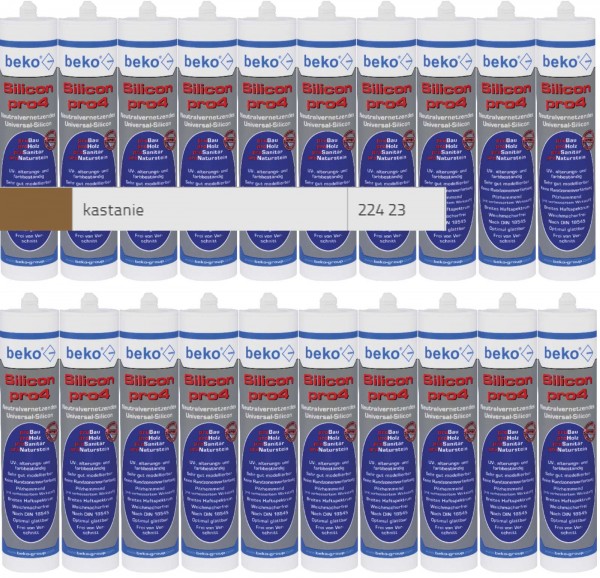Beko 20x pro4 Premium-Silicon 310ml - 1 Karton - kastanie