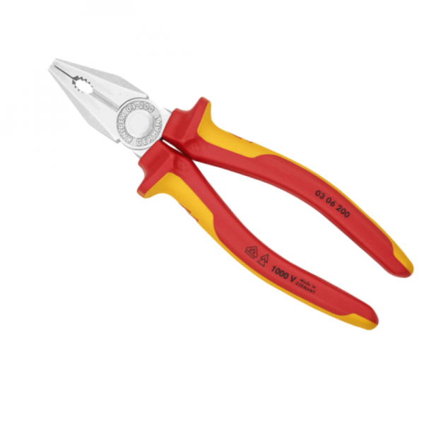 Knipex 0306200 VDE Kombizange mit Mehrkomponenten Hüllen 200mm