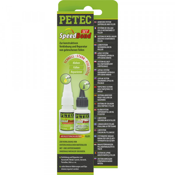 Petec 93550 SpeedBond Set Reparaturset - Kleber und Füller (Filler)
