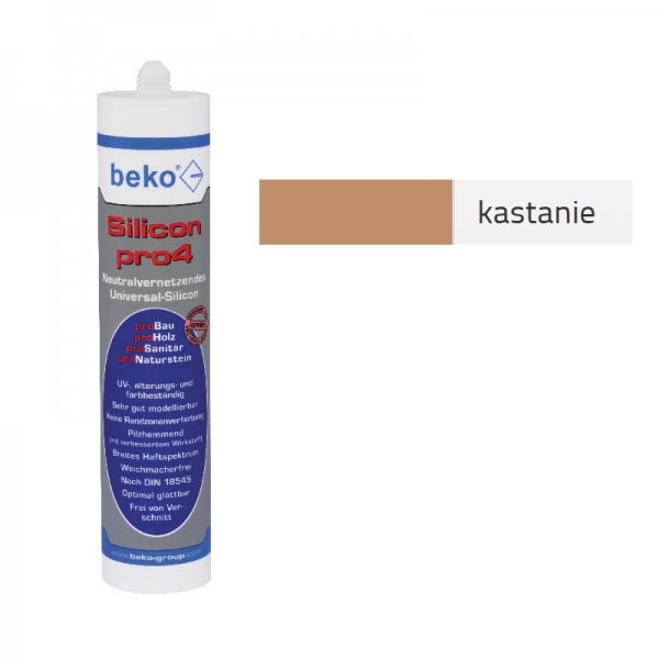 Beko pro4 Premium-Silicon 310ml - kastanie