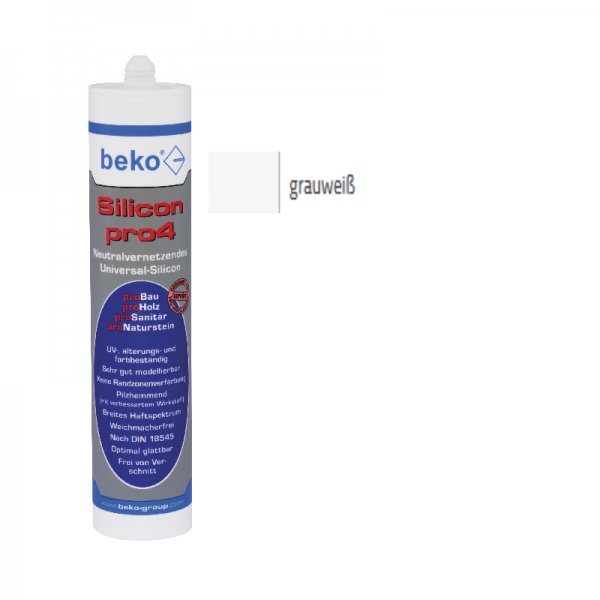 Beko pro4 Premium-Silicon 310ml - grauweiß