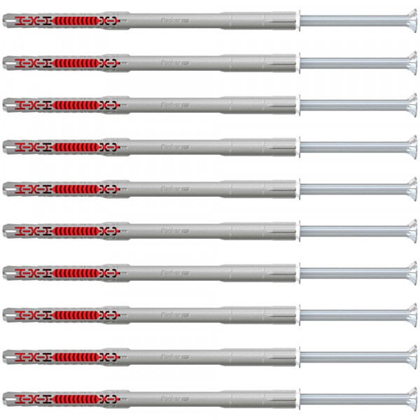 Fischer Langschaftdübel duoxpand 10 x 180 T Senkkopfschraube - 10 Stück - 562160
