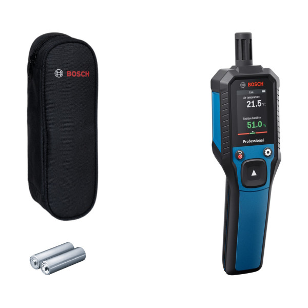 Bosch Holzfeuchtigkeitsmesser GDH 1-17 Thermo Hygrometer IP65 - präzise Messung