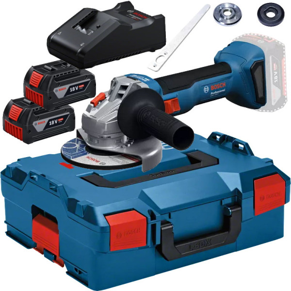 Bosch Akku-Winkelschleifer GWS 18V-8 - L-BOXX - 125mm - inkl. Akkus/Ladegerät