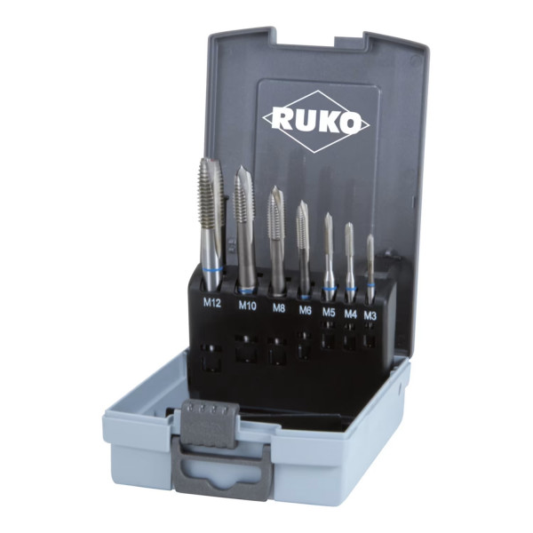 Ruko Maschinengewindebohrer-Satz - Form B - 7-teilig - HSS - M3-M12 - 245057RO